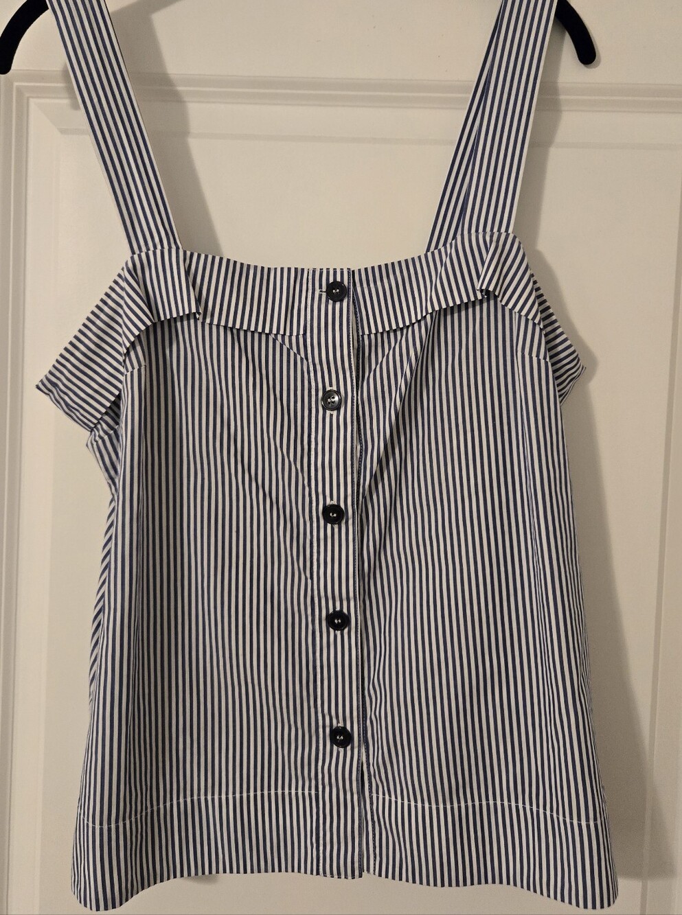 Banana Republic Striped Button-Front Women’s Tank Top - Blue and White